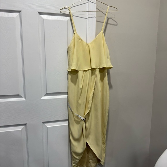 CLUBL London FARO | LEMON STRAPPY DRAPED-NECK WRAP DRESS SZ 4 - Picture 8 of 16